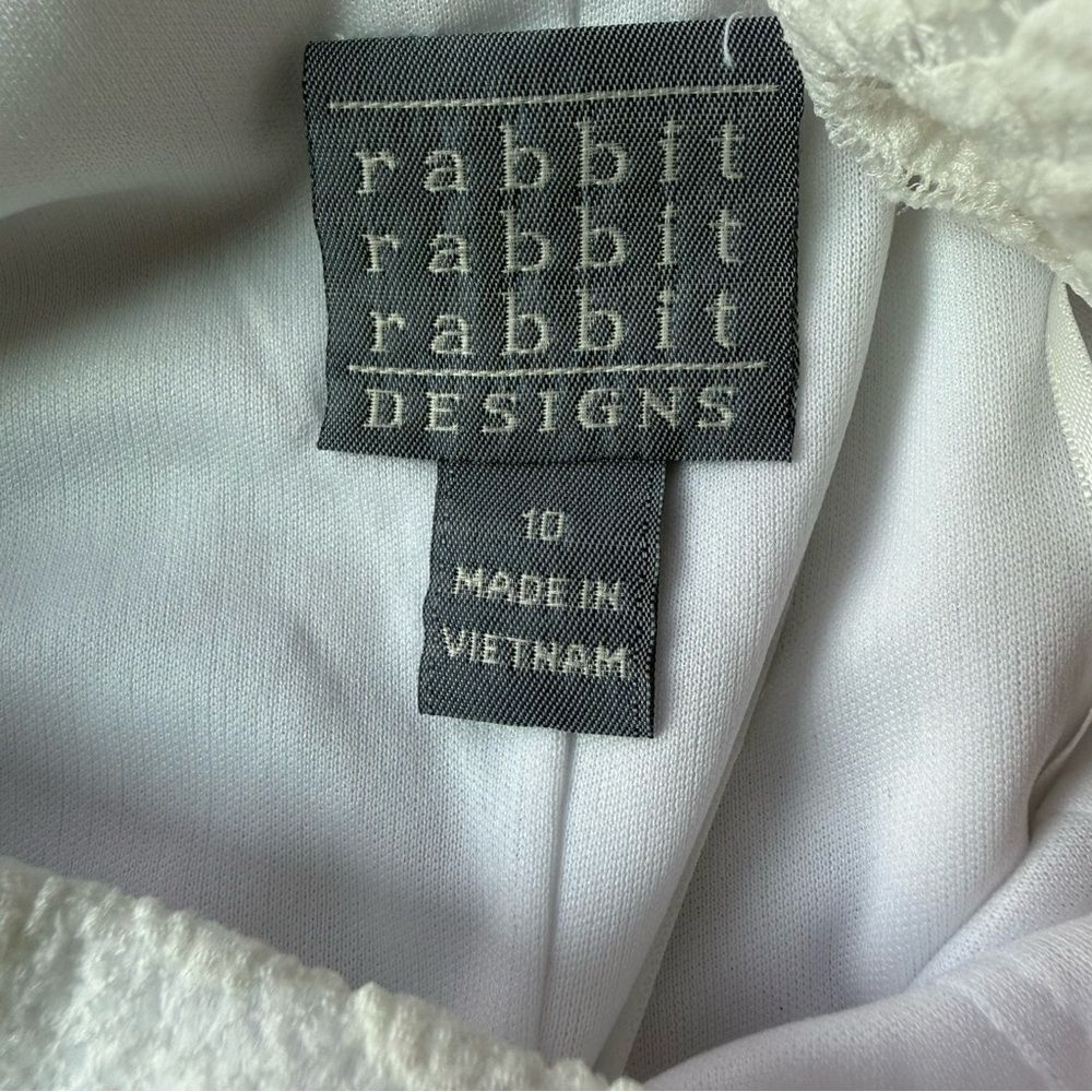Rabbit Rabbit Rabbit Designs White Lace Shift Dress Size 10 - Picture 6 of 12